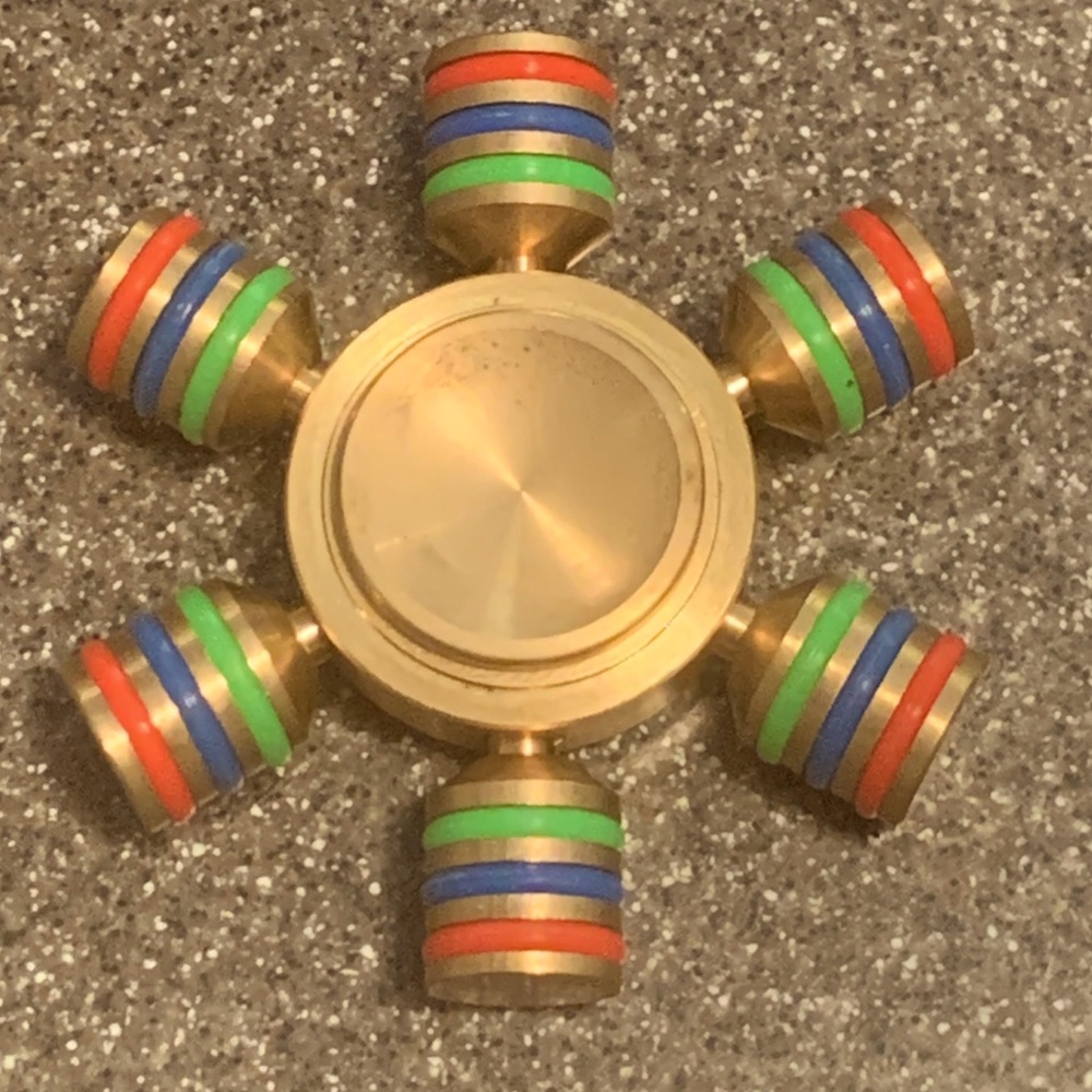 Fidget Spinner Vintage Turbine / Barrel Style Heavy Gauge Brass. Spins s…